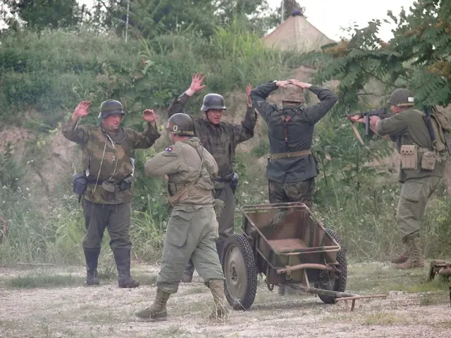 A man is set to traverse 750 Lime-kilometers, armed with a shield and spear.